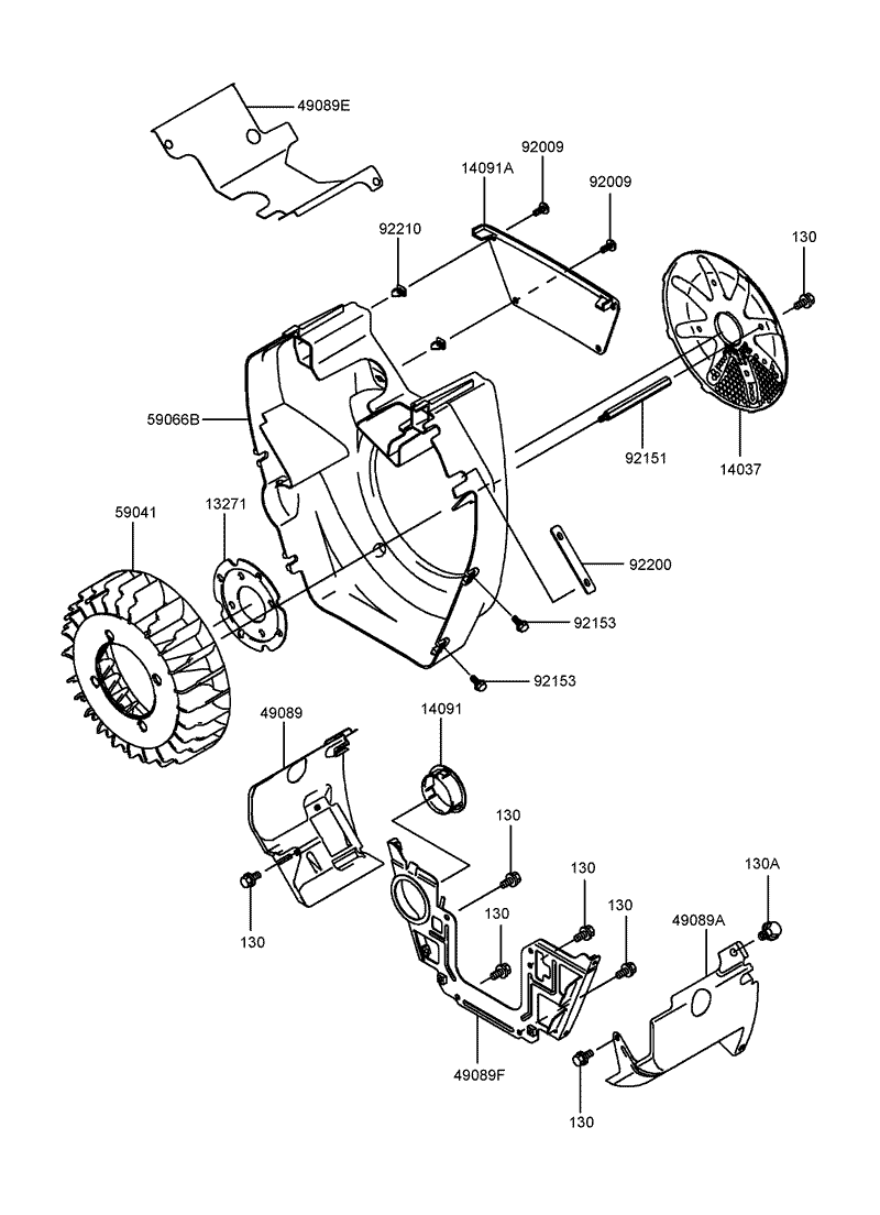Cooling Equipment Assembly Kawasaki FH721D CS05 R
