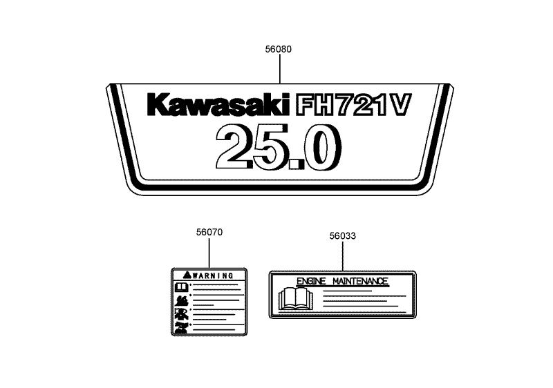 Label Assembly Kawasaki FH721D CS05 R