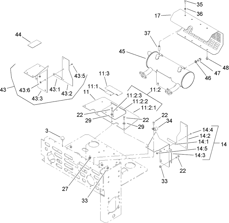 Muffler and Guard Assembly