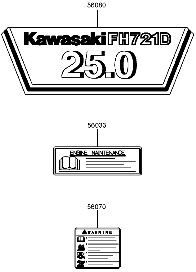 Labels Kawasaki FH721D AS08