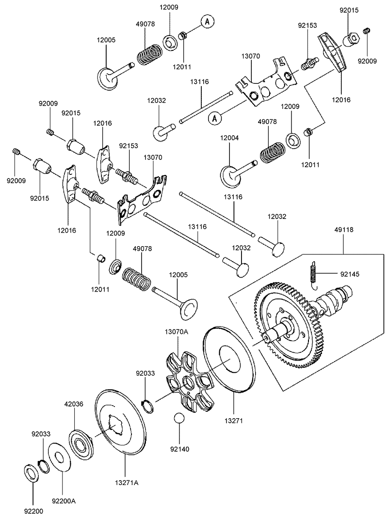 ValveCamshaft Assembly Kawasaki FH721D AS08