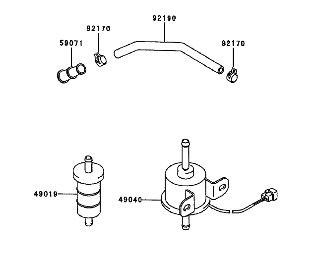 Fuel TankFuel Valve Assembly Kawasaki FD750D AS03