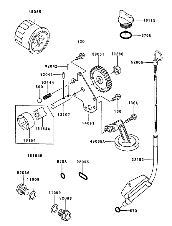 Lubrication Equipment Assembly Kawasaki FD750D AS03