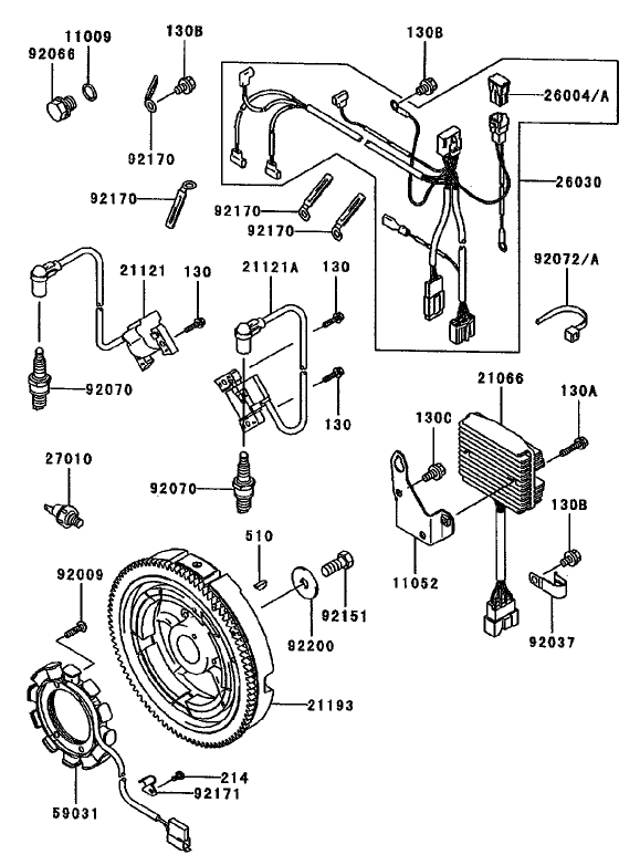 Electric Equipment Assembly Kawasaki FD750D AS03