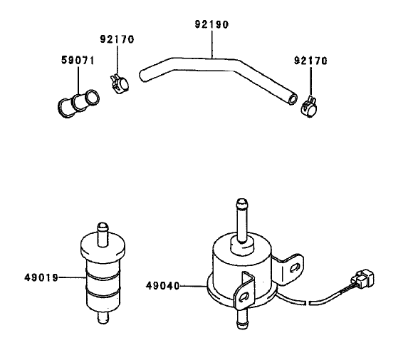 Fuel TankFuel Valve Assembly Kawasaki FD750D AS03