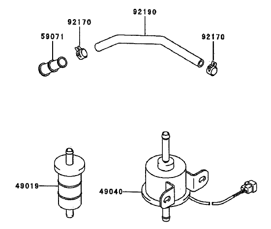 Fuel TankFuel Valve Assembly Kawasaki FD750D AS03