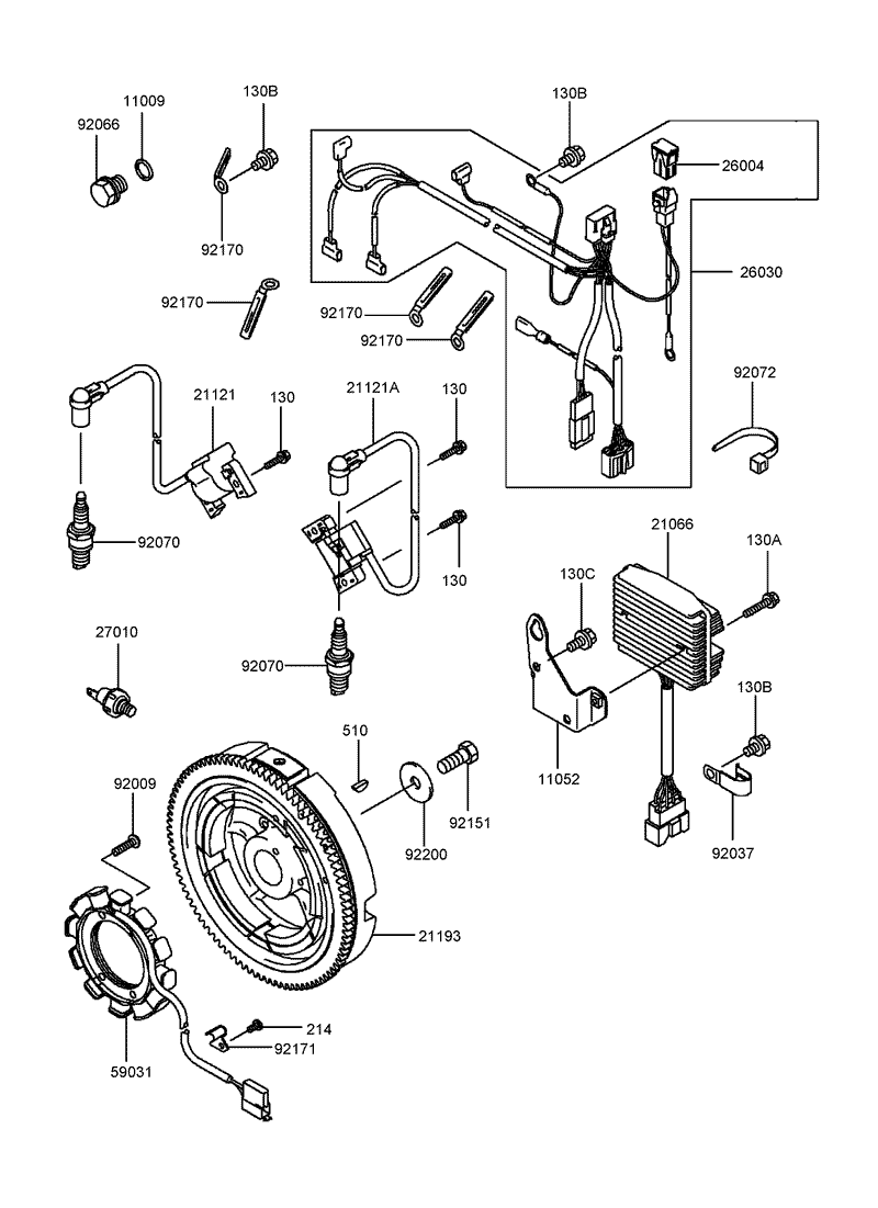 Electric Equipment Assembly Kawasaki FD750D BS03