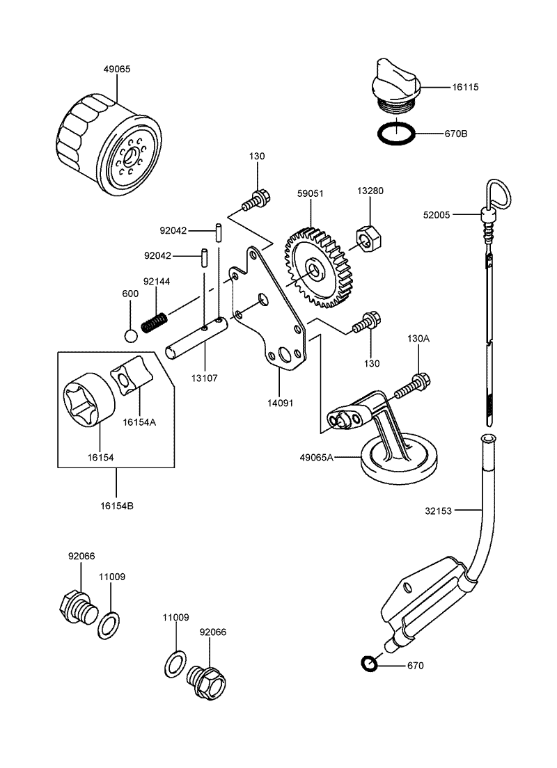 Lubrication Equipment Assembly Kawasaki FD750D BS03