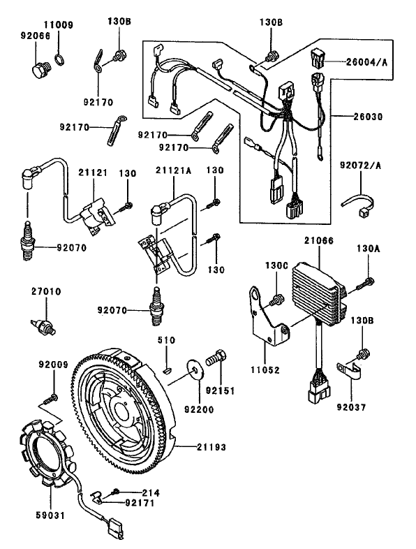 Electric Equipment Assembly Kawasaki FD750D AS03