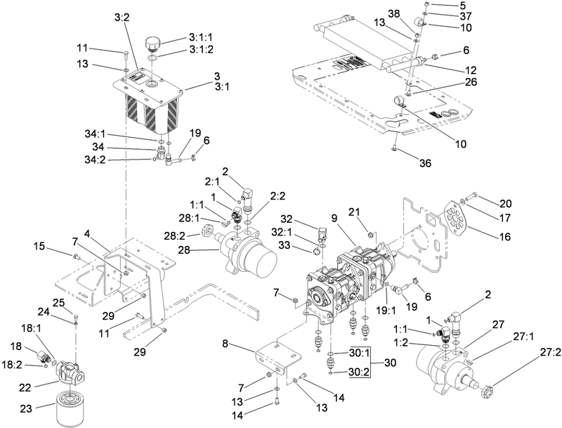 Hydraulic Tank Motor and Pump Assembly