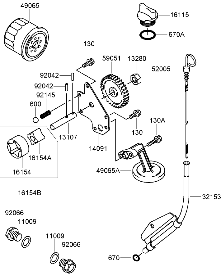 Lubrication Equipment Assembly Kawasaki FD791D AS07