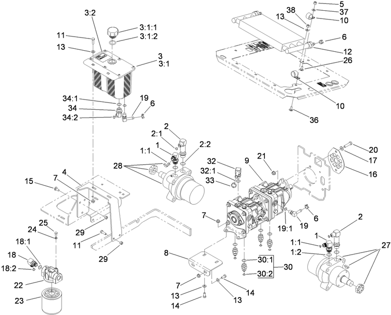 Hydraulic Tank Motor and Pump Assembly