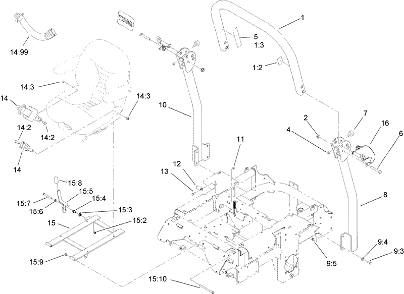 Roll Over Protection System Assembly No 110 0877