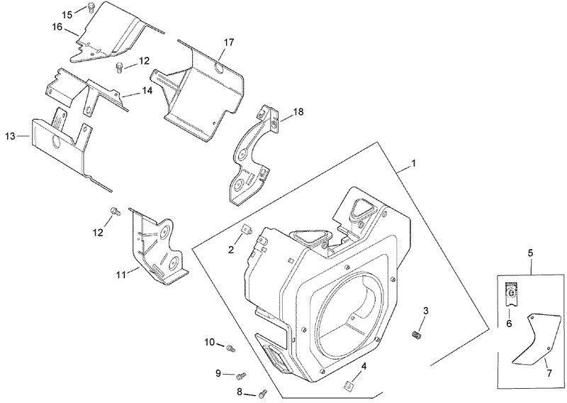 Blower Housing and Baffle Assembly Kohler CH745 0007