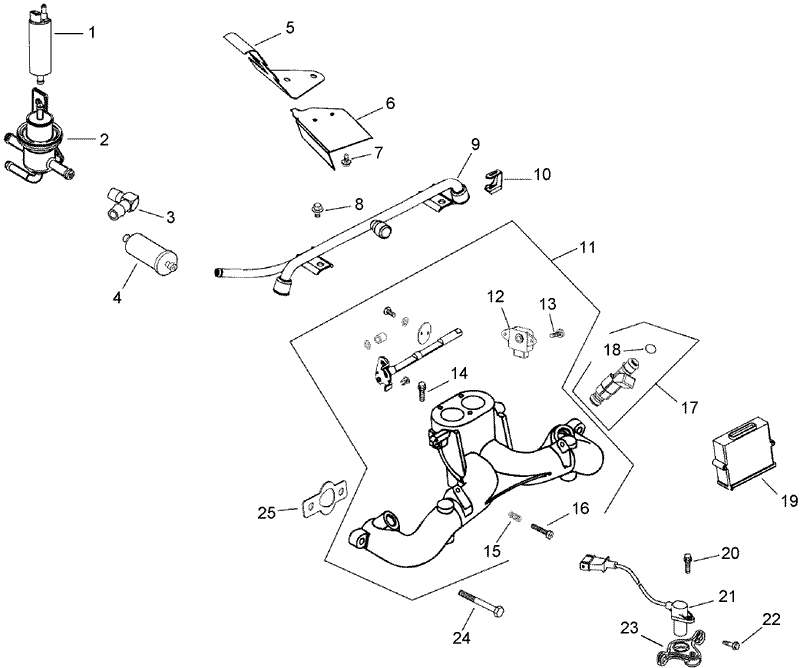 Fuel System Assembly Kohler CH745 0007
