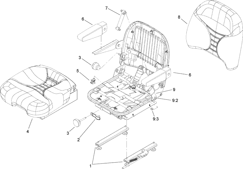 Suspension Seat Assembly No 106 9988