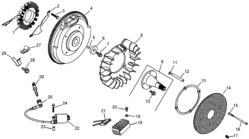 Ignition and Electrical Assembly Kohler CH745 0012