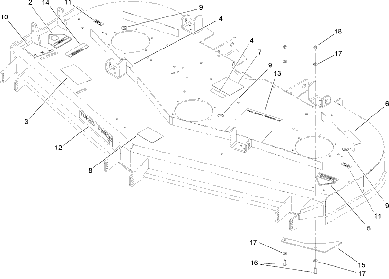 Deck and Decal Assembly No 107 1625