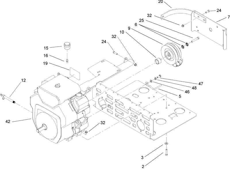 Engine and Clutch Assembly