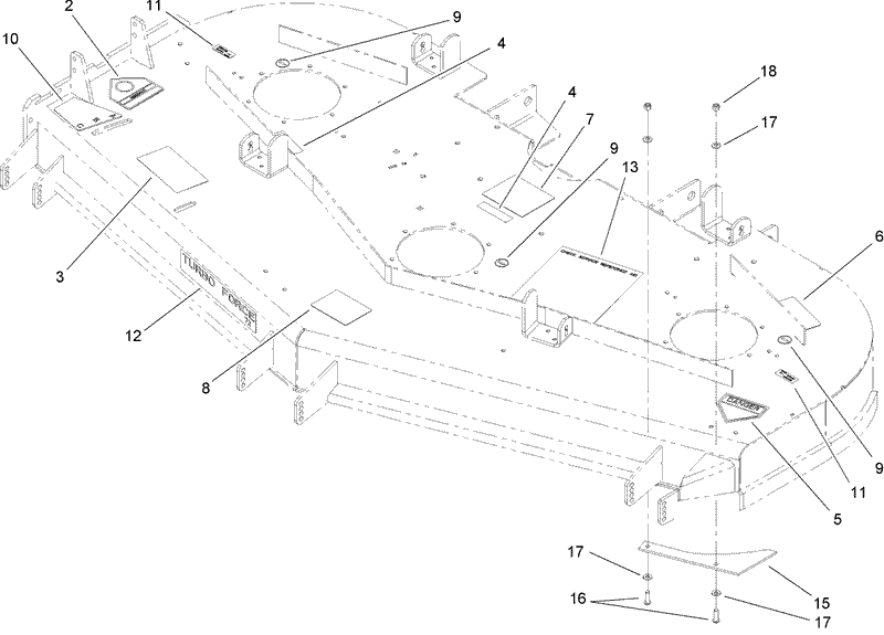 Deck and Decal Assembly No 107 1625