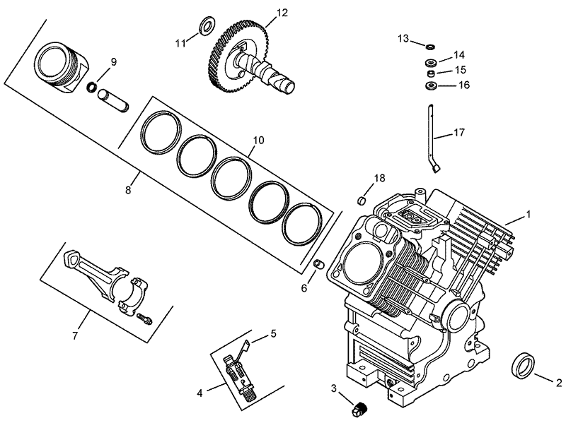 Crankcase Assembly Kohler CH745 0012