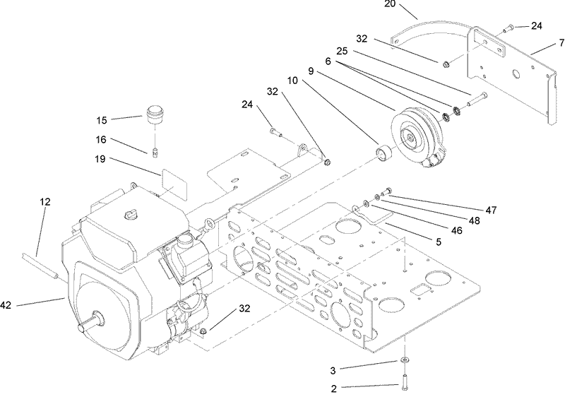 Engine and Clutch Assembly