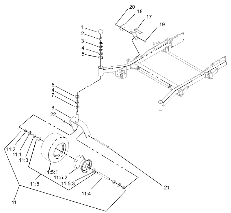 Caster and Wheel Assembly