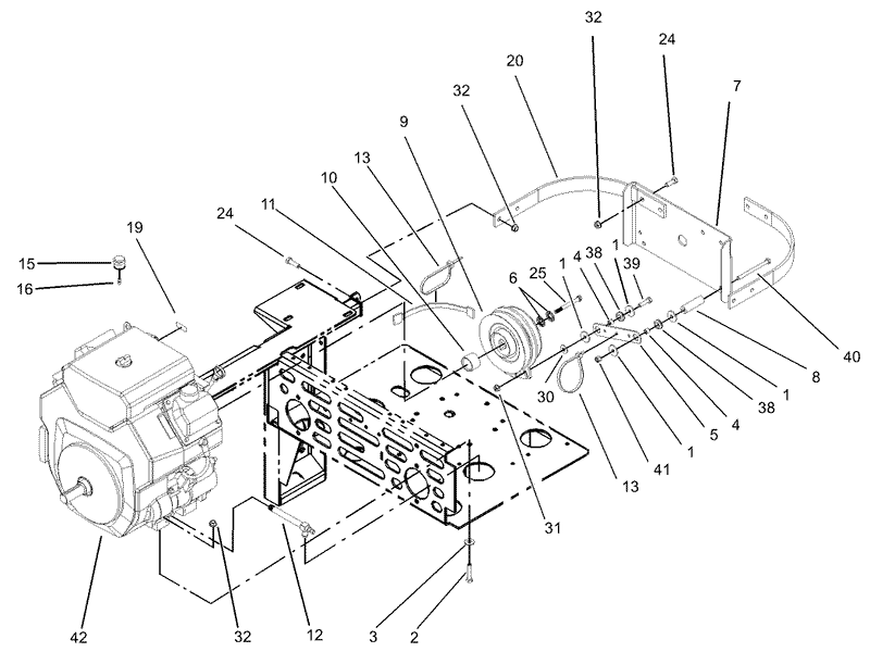 Engine and Clutch Assembly