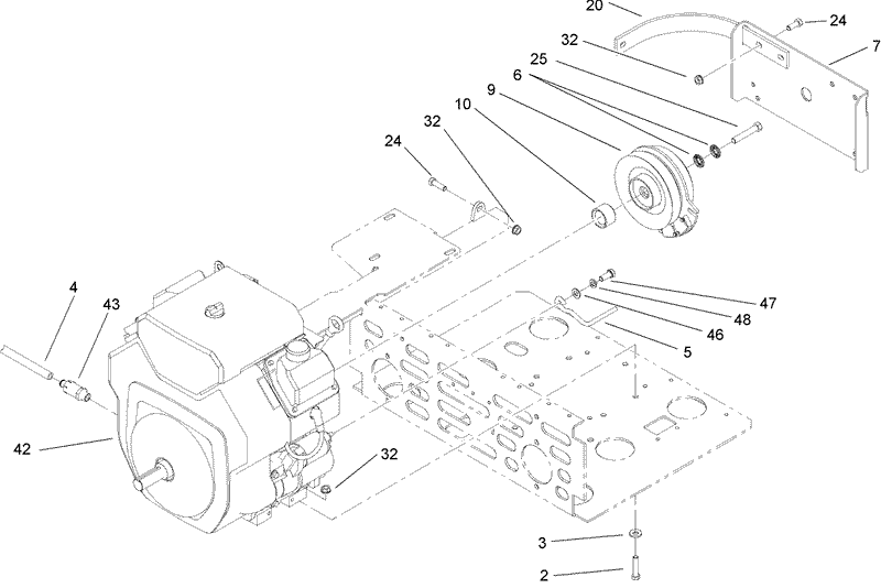 Engine and Clutch Assembly