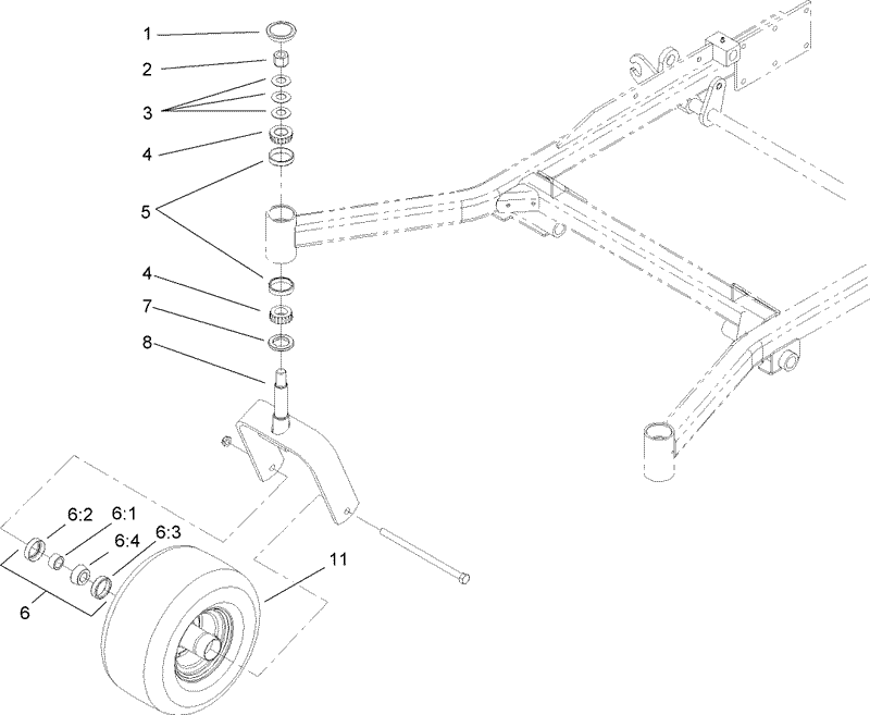 Castor and Wheel Assembly