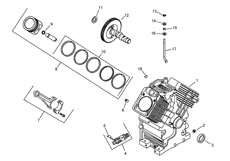 Crankcase Assembly Kohler CH750 0010