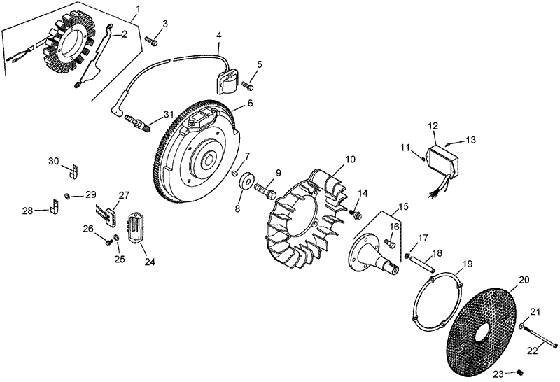 Ignition and Electrical Assembly Kohler CH750 0010