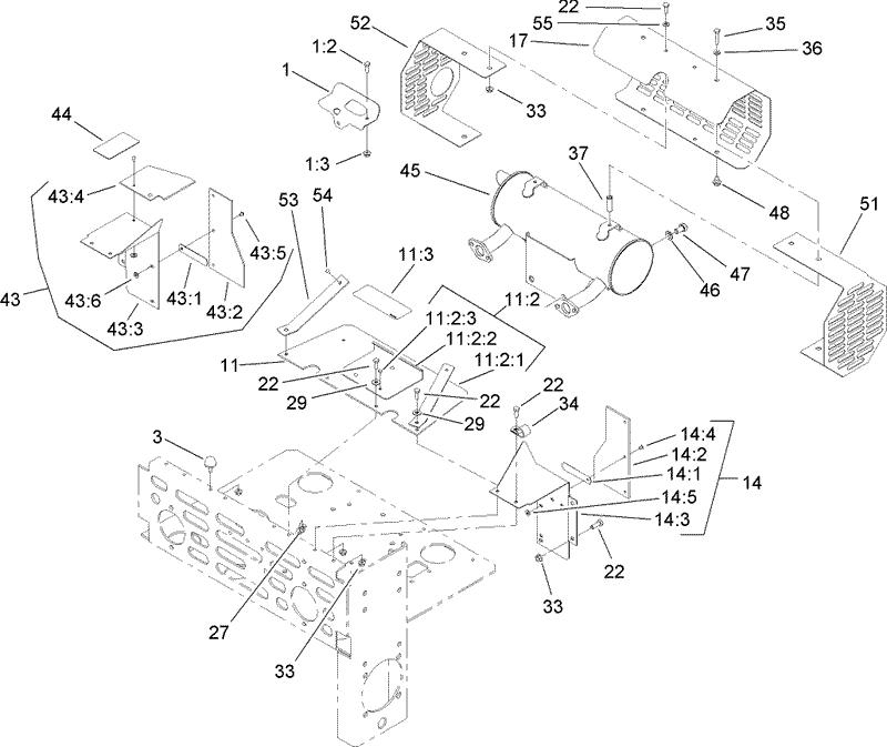 Muffler and Guard Assembly