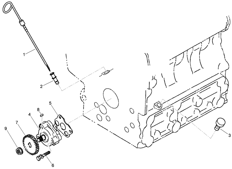Dipstick Guide and Oil Pump Assembly