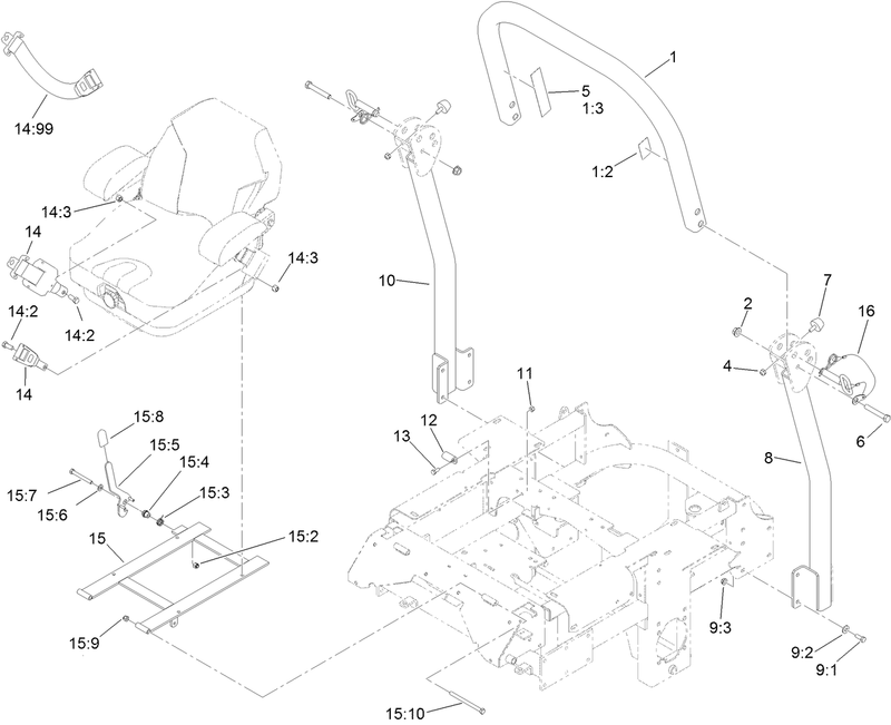 Roll Over Protection System Assembly No 110 0877