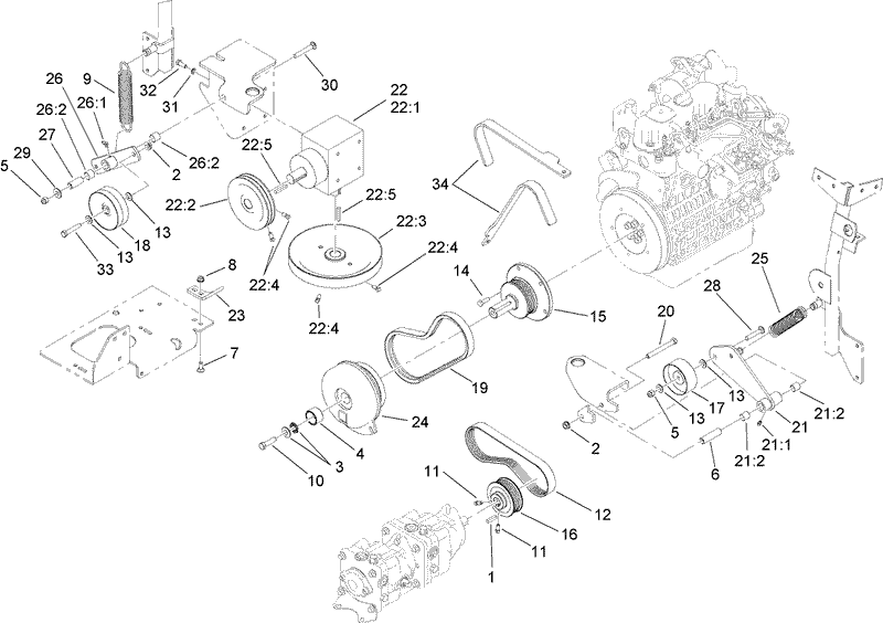 Hydro and Gearbox Drive Assembly