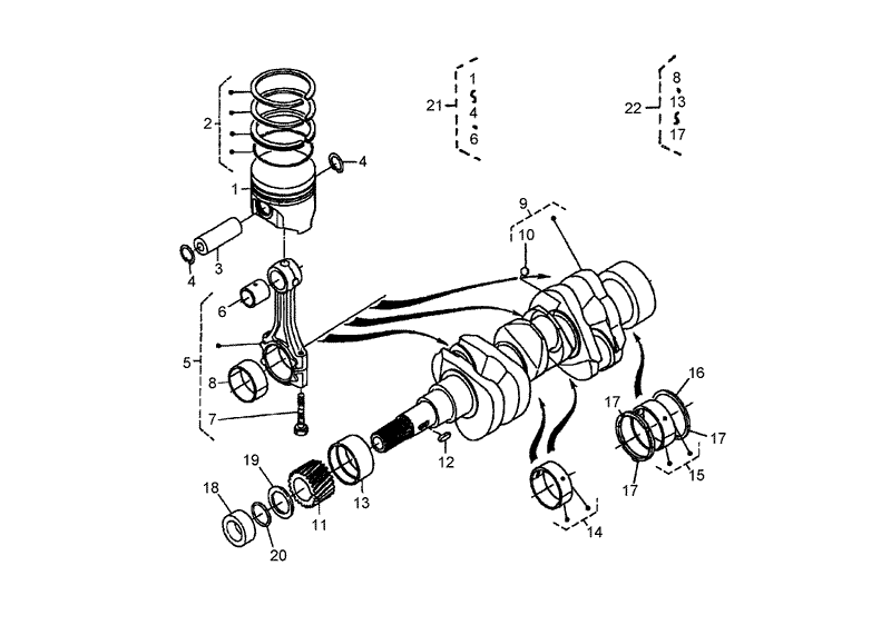 Piston and Crankshaft Assembly