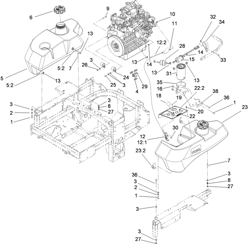Fuel System and Throttle Control Assembly