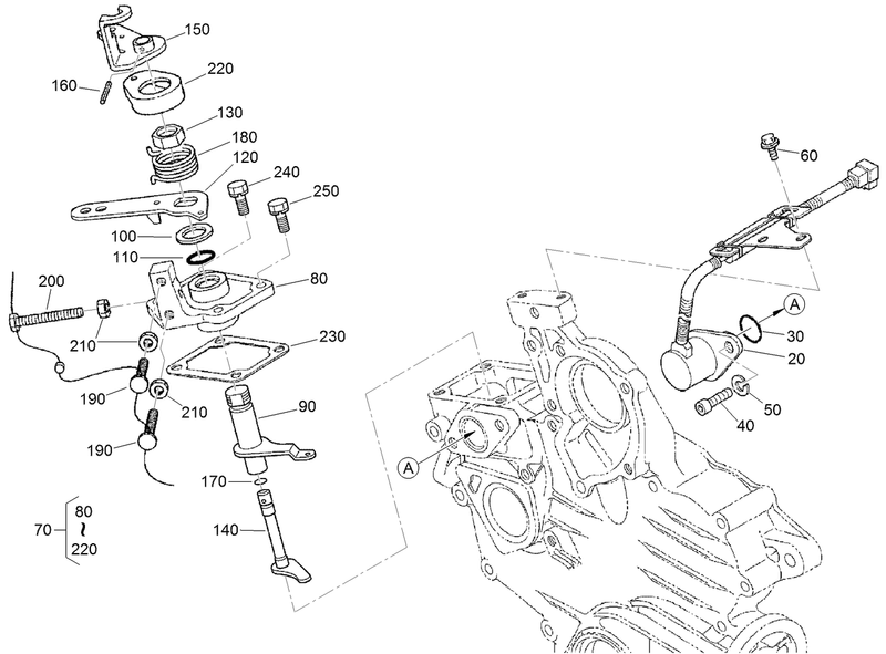 Stop Solenoid and Speed Control Plate Assembly