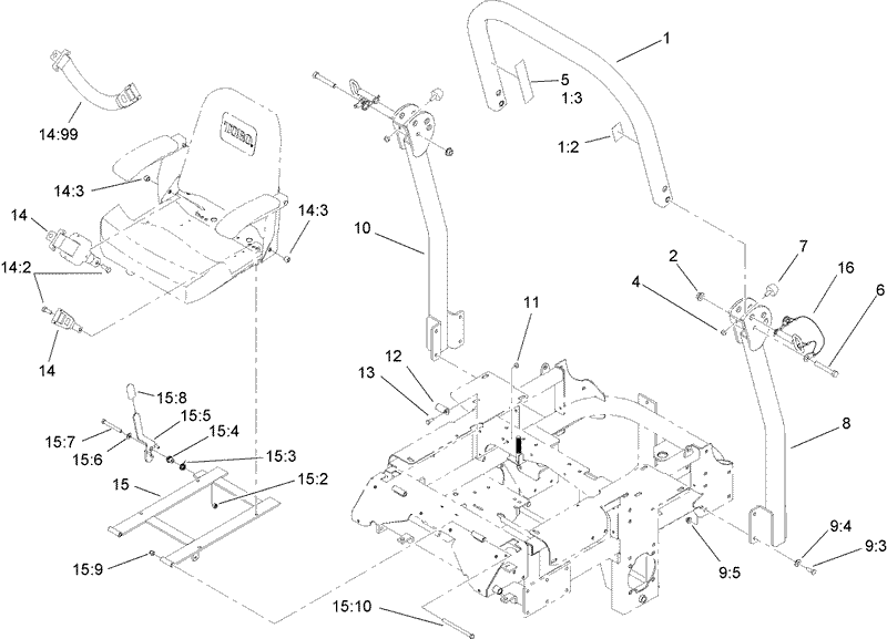 Roll Over Protection System Assembly No 110 0877
