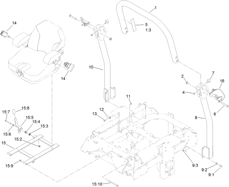 Roll Over Protection System Assembly No 117 3866
