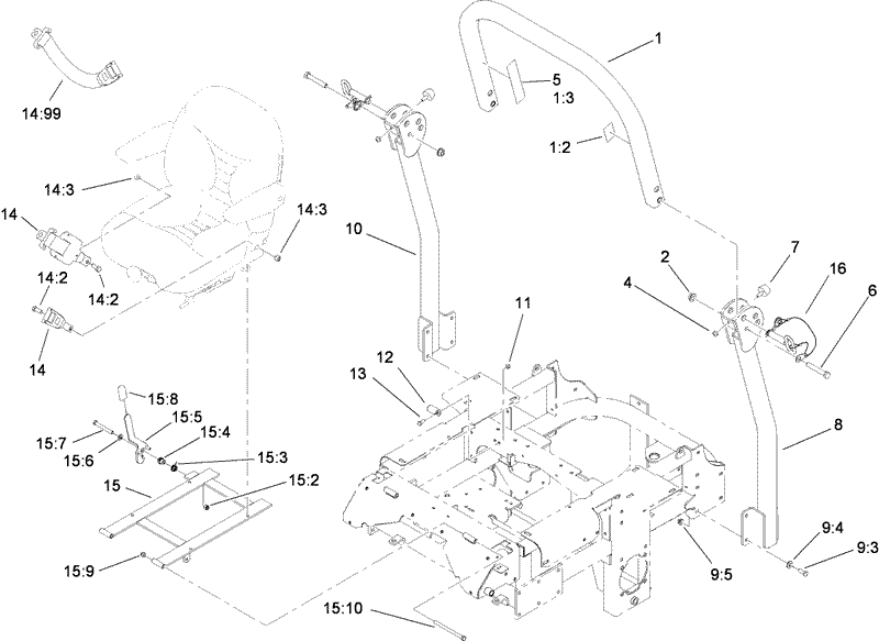 Roll Over Protection System Assembly No 110 0877