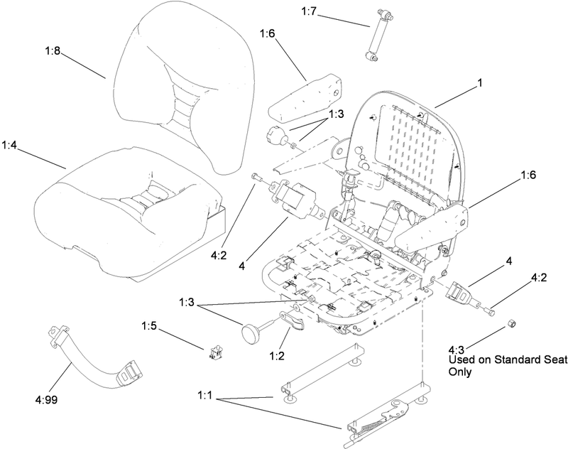 Deluxe Seat Assembly No 110 0838