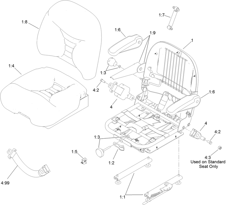 Deluxe Seat Assembly No 110 0838
