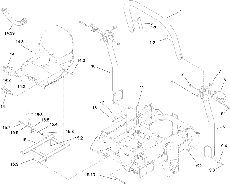 Roll Over Protection System Assembly No 110 0877