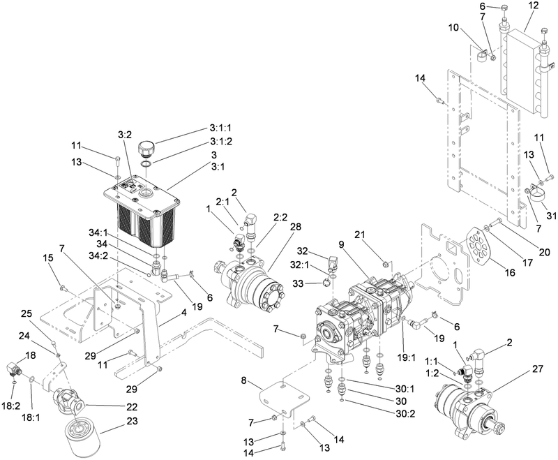 Hydraulic Tank Motor and Pump Assembly