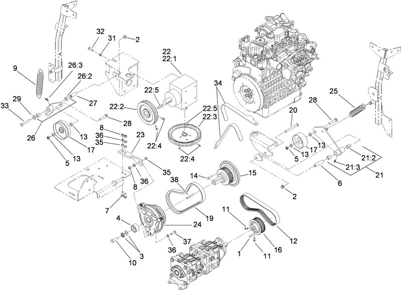 Hydro and Gearbox Assembly