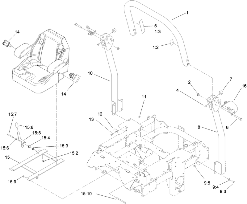 Roll Over Protection System Assembly No 117 3866
