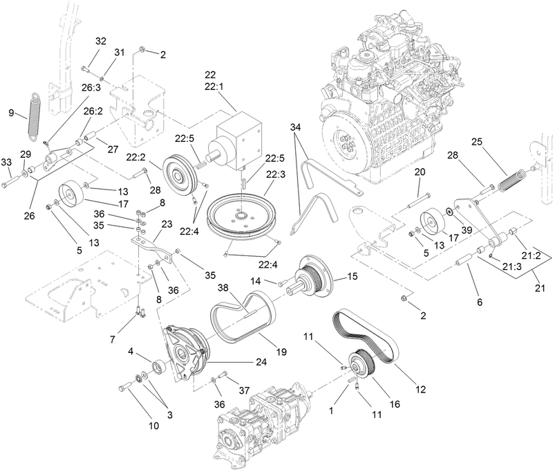 Hydro and Gearbox Assembly