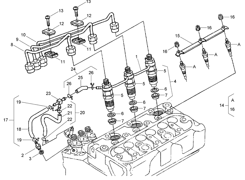 Nozzle Holder and Glow Plug Assembly